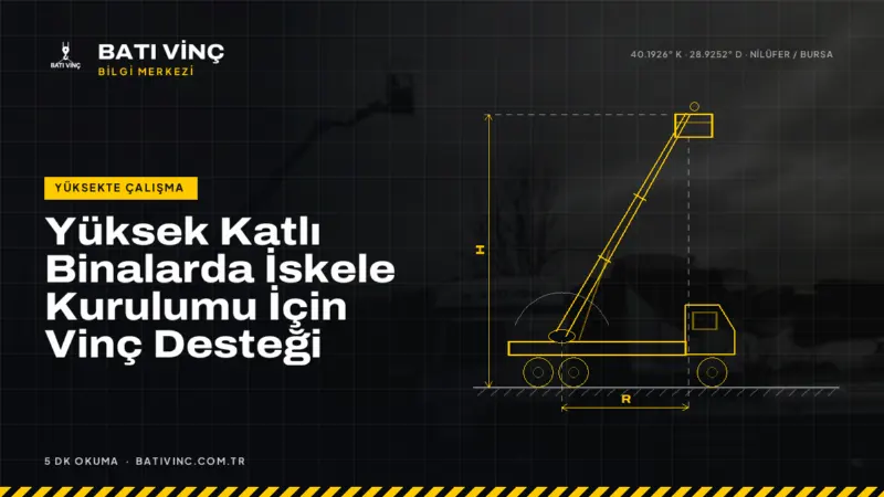 Batı Vinç Bilgi Merkezi kapak görseli: Yüksek Katlı Binalarda İskele Kurulumu İçin Vinç Desteği