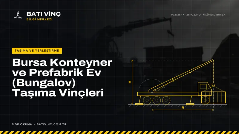Batı Vinç Bilgi Merkezi kapak görseli: Bursa Konteyner ve Prefabrik Ev (Bungalov) Taşıma Vinçleri