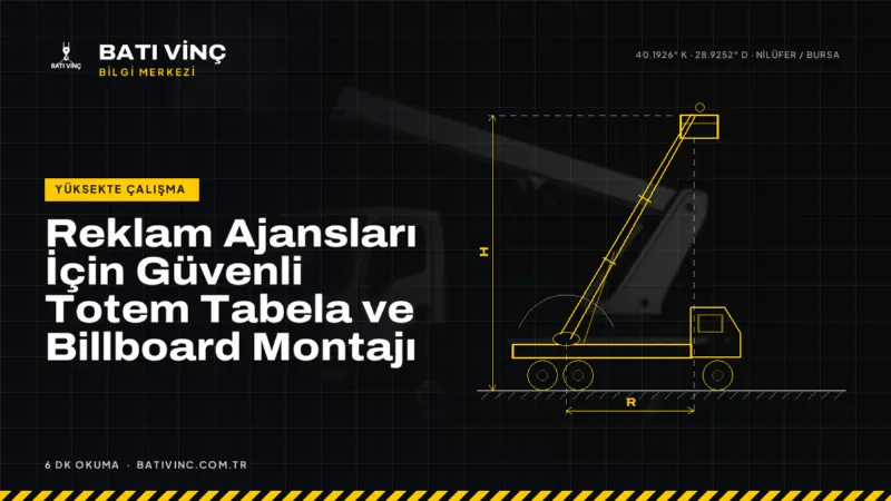 Batı Vinç Bilgi Merkezi kapak görseli: Reklam Ajansları İçin Güvenli Totem Tabela ve Billboard Montajı